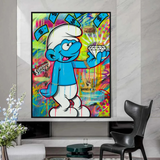 ChandeliersDecor.com-Wall Posters-Smurfie DiamondCanvas Wall Hanging Art