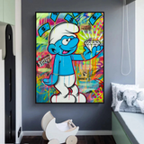 ChandeliersDecor.com-Wall Posters-Smurfie DiamondCanvas Wall Hanging Art