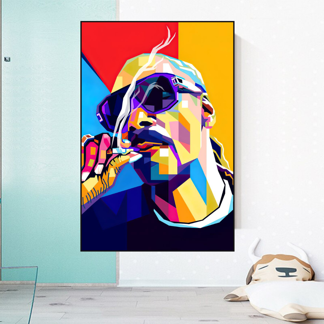 ChandeliersDecor.com-Musicians Wall Art-Snoop Famous Singer HipHop Canvas Wall Art