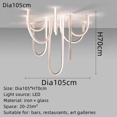 ChandeliersDecor.com-Chandeliers-Soft Hose LED Ceiling Chandelier - Illuminate With Elegance