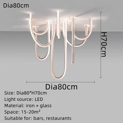 ChandeliersDecor.com-Chandeliers-Soft Hose LED Ceiling Chandelier - Illuminate With Elegance