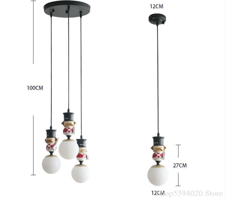 ChandeliersDecor.com-Kids Room Nursery Lighting-Soldiers Pendant Lighting For Kids Room