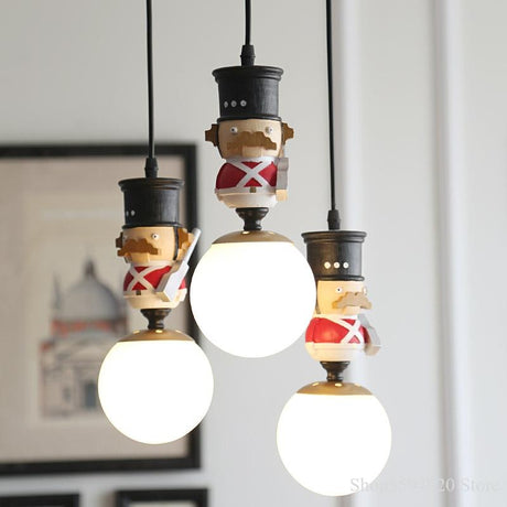 ChandeliersDecor.com-Kids Room Nursery Lighting-Soldiers Pendant Lighting For Kids Room