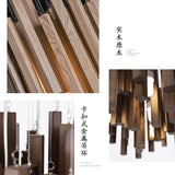 ChandeliersDecor.com-Chandeliers-Solid Oak Wood Bars Hanging Chandelier