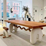 ChandeliersDecor.com-Dining Tables-Solid Oak Wood Dining Table