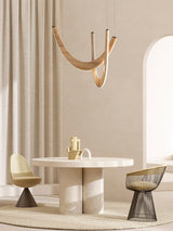 ChandeliersDecor.com-Chandeliers-Solid Oak Wood Loops Chandelier - Handcrafted Beauty