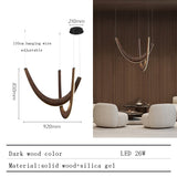 ChandeliersDecor.com-Chandeliers-Solid Oak Wood Loops Chandelier - Handcrafted Beauty