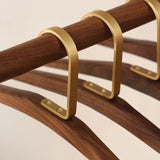 ChandeliersDecor.com-Drying Racks & Hangers-Solid Walnut Wood & Brass High-grade Hangers