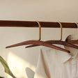 ChandeliersDecor.com-Drying Racks & Hangers-Solid Walnut Wood & Brass High-grade Hangers