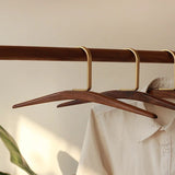 ChandeliersDecor.com-Drying Racks & Hangers-Solid Walnut Wood & Brass High-grade Hangers