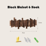 ChandeliersDecor.com-Drying Racks & Hangers-Solid Wood Clothes Hanging Wall Mounted Rack