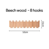 ChandeliersDecor.com-Drying Racks & Hangers-Solid Wood Clothes Hanging Wall Mounted Rack