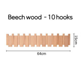 ChandeliersDecor.com-Drying Racks & Hangers-Solid Wood Clothes Hanging Wall Mounted Rack
