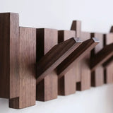 ChandeliersDecor.com-Drying Racks & Hangers-Solid Wood Clothes Hanging Wall Mounted Rack