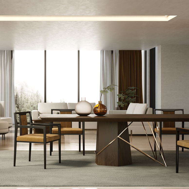 ChandeliersDecor.com-Dining Tables-Solid Wood Designer Dining Table