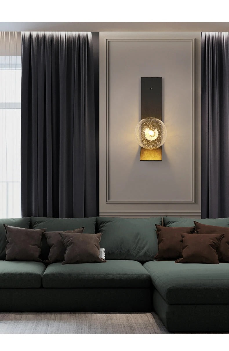 ChandeliersDecor.com-Wall Lights-Soot Glass Bedroom Bedside Wall Lamps