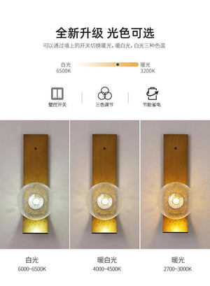 ChandeliersDecor.com-Wall Lights-Soot Glass Bedroom Bedside Wall Lamps