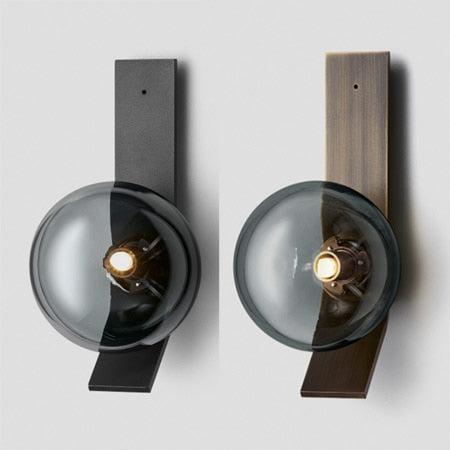ChandeliersDecor.com-Wall Lights-Soot Glass Bedroom Bedside Wall Lamps