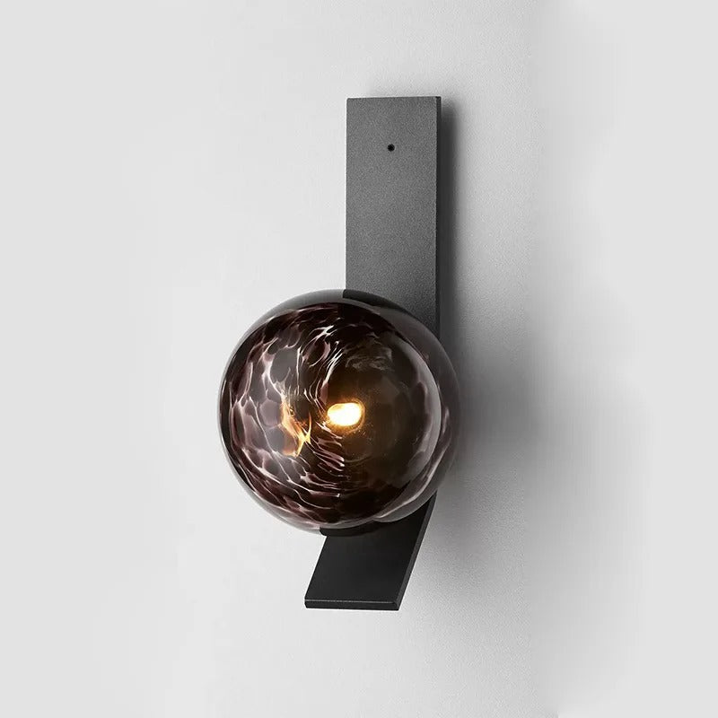 ChandeliersDecor.com-Wall Lights-Soot Glass Bedroom Bedside Wall Lamps