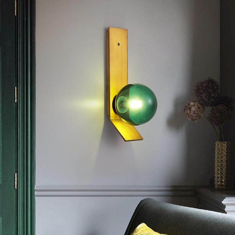 ChandeliersDecor.com-Wall Lights-Soot Glass Bedroom Bedside Wall Lamps