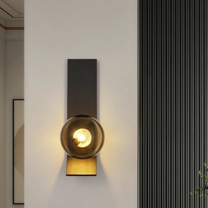 ChandeliersDecor.com-Wall Lights-Soot Glass Bedroom Bedside Wall Lamps