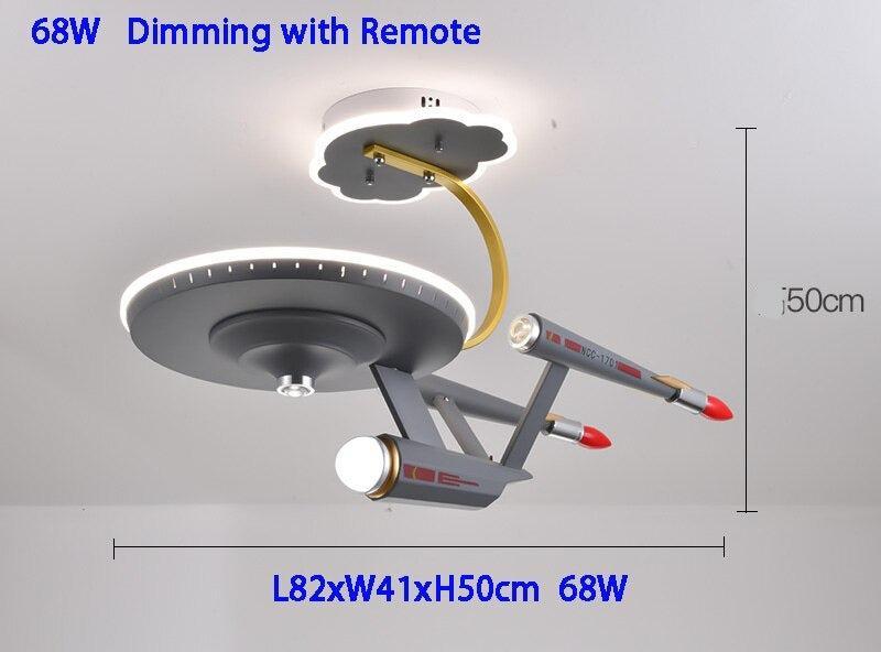 ChandeliersDecor.com-Kids Room Nursery Lighting-Space Ship Galaxy LED Light for Kids Room