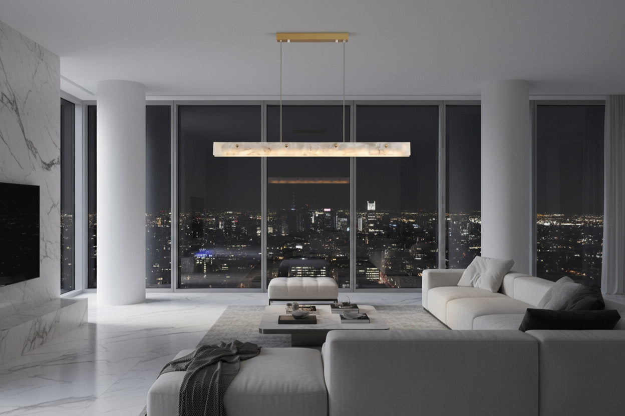 Spanish Marble LED Kitchen Island Dining Chandelier-ChandeliersDecor.com
