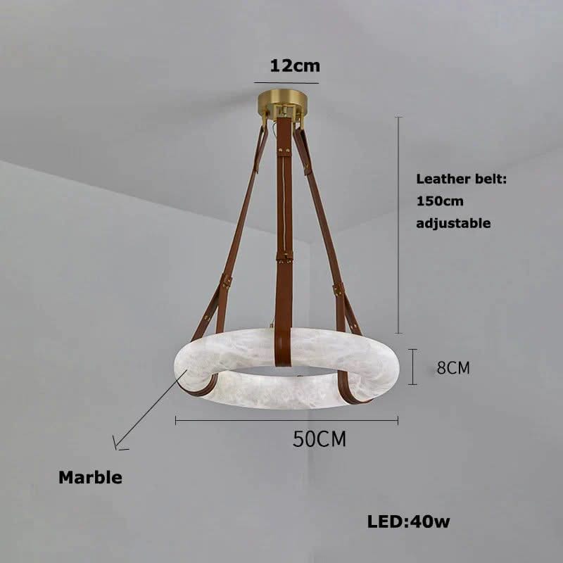 Spanish Marble Ring Lustre Chandelier Lighting-ChandeliersDecor.com