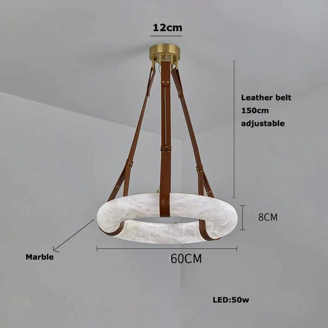 Spanish Marble Ring Lustre Chandelier Lighting-ChandeliersDecor.com