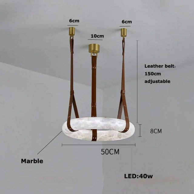 Spanish Marble Ring Lustre Chandelier Lighting-ChandeliersDecor.com