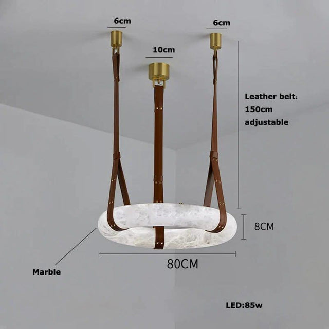 Spanish Marble Ring Lustre Chandelier Lighting-ChandeliersDecor.com