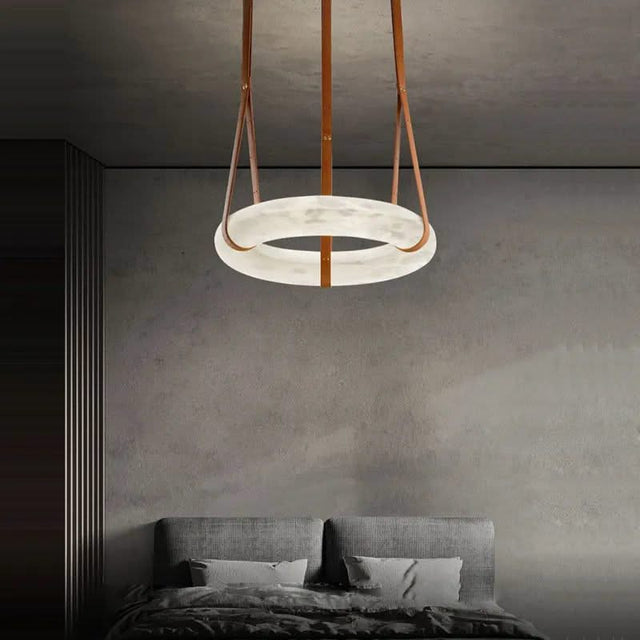 Spanish Marble Ring Lustre Chandelier Lighting-ChandeliersDecor.com