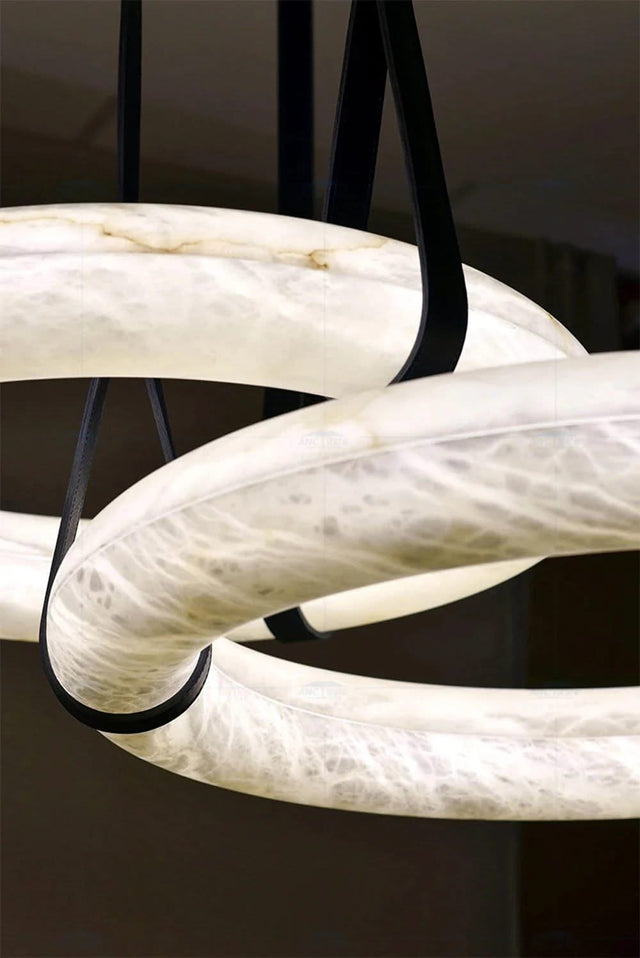 Spanish Marble Ring Lustre Chandelier Lighting-ChandeliersDecor.com