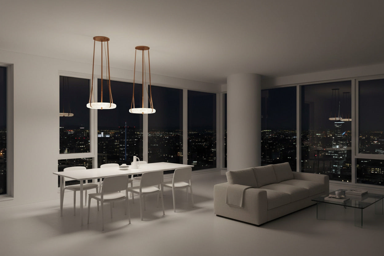 Spanish Marble Ring Lustre Chandelier Lighting-ChandeliersDecor.com