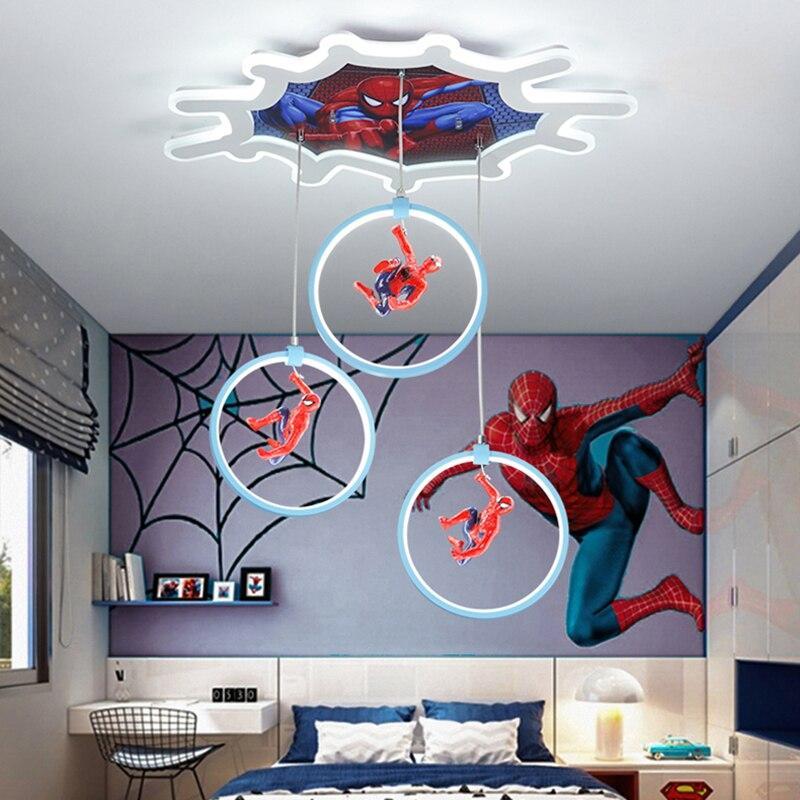 ChandeliersDecor.com-Kids Room Nursery Lighting-Spiderman Ceiling Light - Deco Lighting for Kids Room