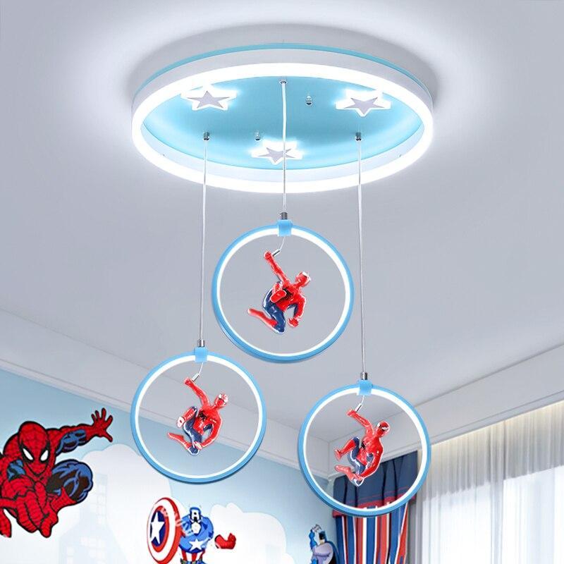 ChandeliersDecor.com-Kids Room Nursery Lighting-Spiderman Ceiling Light - Deco Lighting for Kids Room