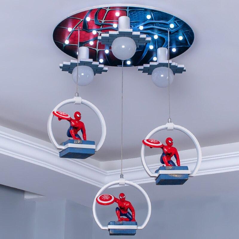 ChandeliersDecor.com-Kids Room Nursery Lighting-Spiderman LED Hanging Light for Kids Room