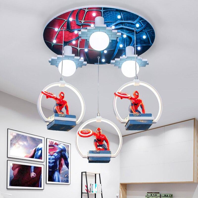 ChandeliersDecor.com-Kids Room Nursery Lighting-Spiderman LED Hanging Light for Kids Room