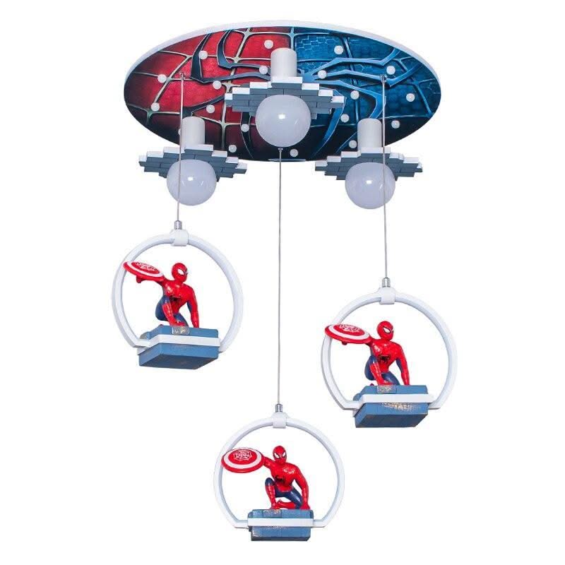 ChandeliersDecor.com-Kids Room Nursery Lighting-Spiderman LED Hanging Light for Kids Room