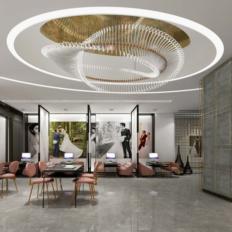 ChandeliersDecor.com-Chandeliers-Spiral Acrylic Chandelier: Illuminate with Style