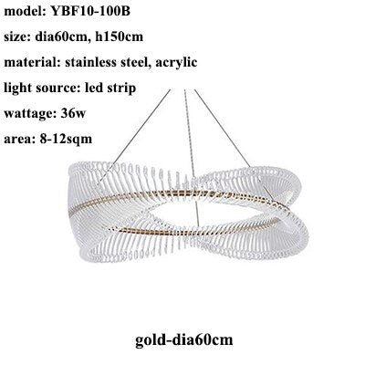 ChandeliersDecor.com-Chandeliers-Spiral Acrylic Chandelier: Illuminate with Style