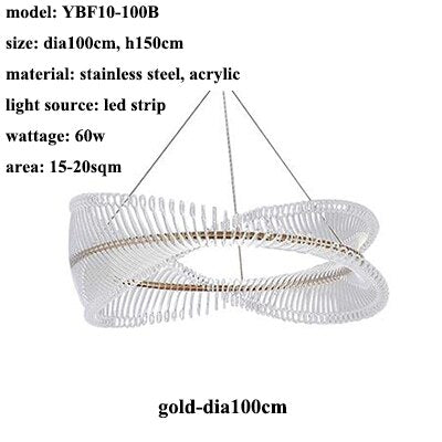 ChandeliersDecor.com-Chandeliers-Spiral Acrylic Chandelier: Illuminate with Style