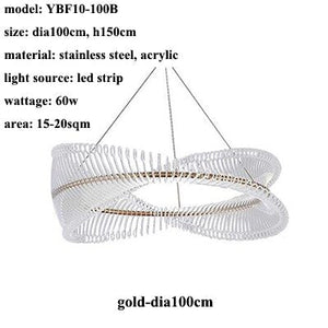 ChandeliersDecor.com-Chandeliers-Spiral Acrylic Chandelier: Illuminate with Style