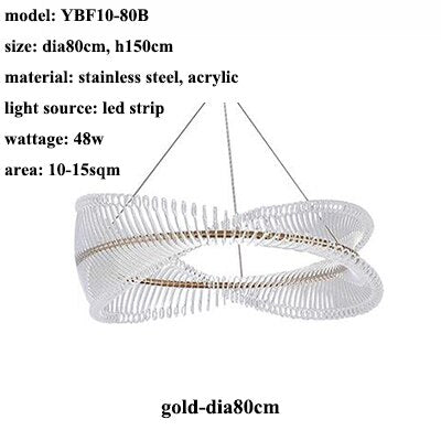 ChandeliersDecor.com-Chandeliers-Spiral Acrylic Chandelier: Illuminate with Style