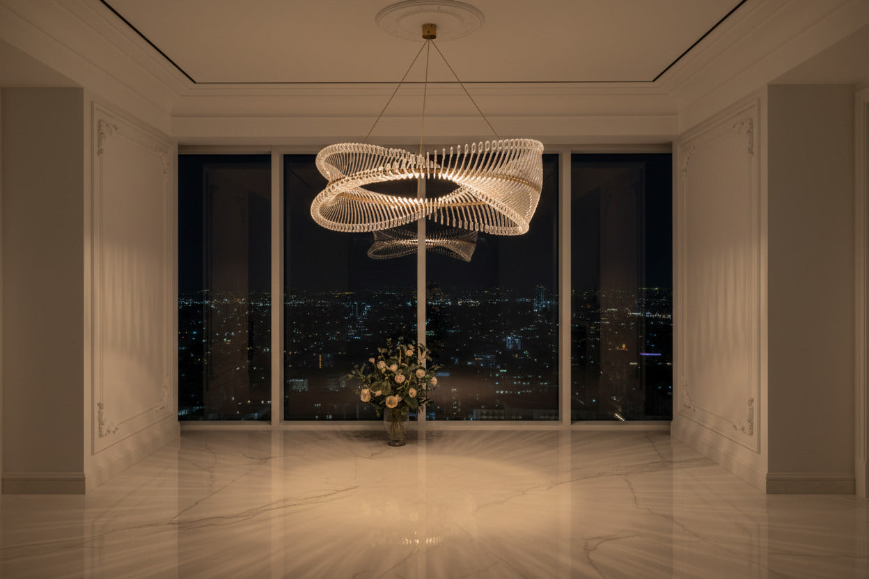 Spiral Acrylic Chandelier: Illuminate with Style-ChandeliersDecor.com
