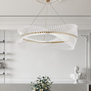 ChandeliersDecor.com-Chandeliers-Spiral Acrylic Chandelier: Illuminate with Style