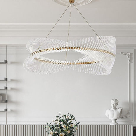 ChandeliersDecor.com-Chandeliers-Spiral Acrylic Chandelier: Illuminate with Style