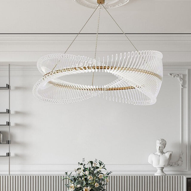 ChandeliersDecor.com-Chandeliers-Spiral Acrylic Chandelier: Illuminate with Style