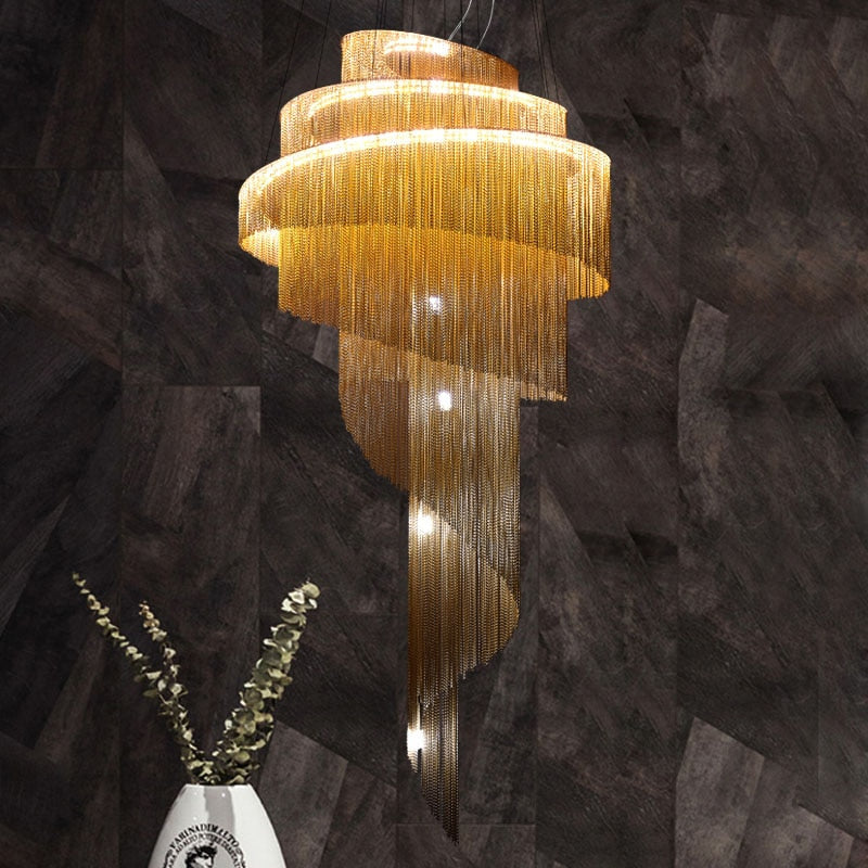 ChandeliersDecor.com-Staircase Chandelier-Spiral Chandelier Chain: Quality and Versatile Solution