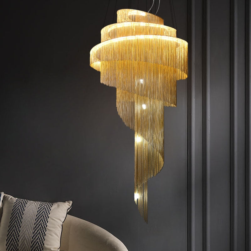 ChandeliersDecor.com-Staircase Chandelier-Spiral Chandelier Chain: Quality and Versatile Solution